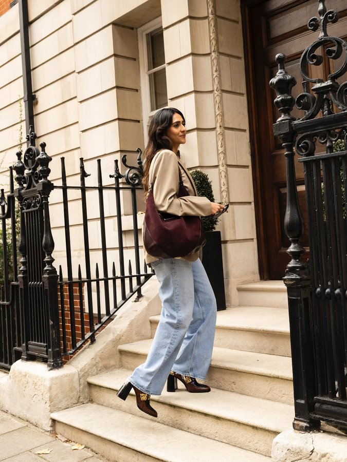 Instagram post by @gauravikumari for Jimmy Choo. Caption reads: a london stroll with @jimmychoo 🍂

#jimmychoo #ad.