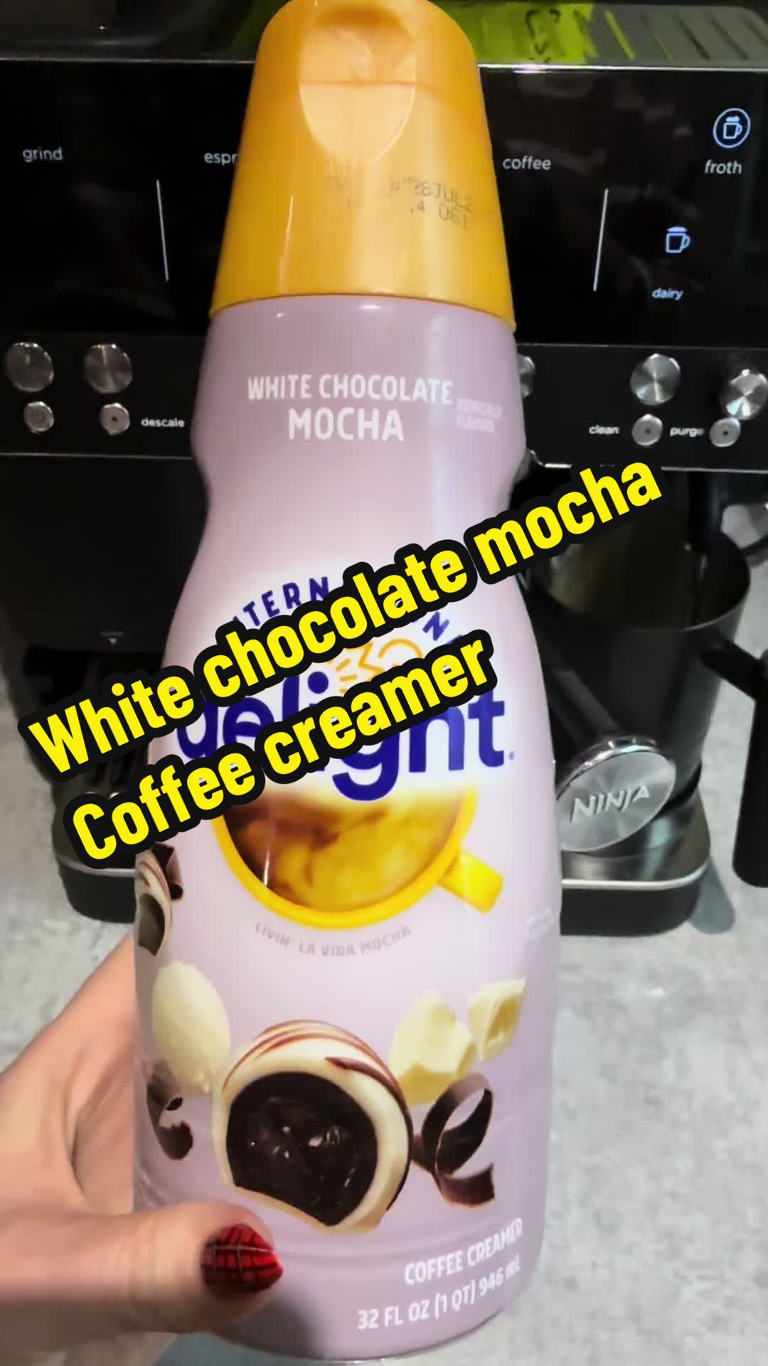 TikTok post by @tiktokshopfindsgem for International Delight. Caption reads: [...] @International Delight Canada.