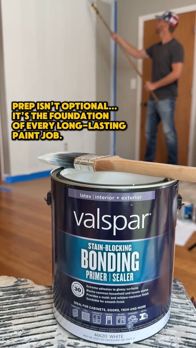Instagram post by @rogerscheck for Valspar. Caption reads: [...] without primer. On this project, I used....