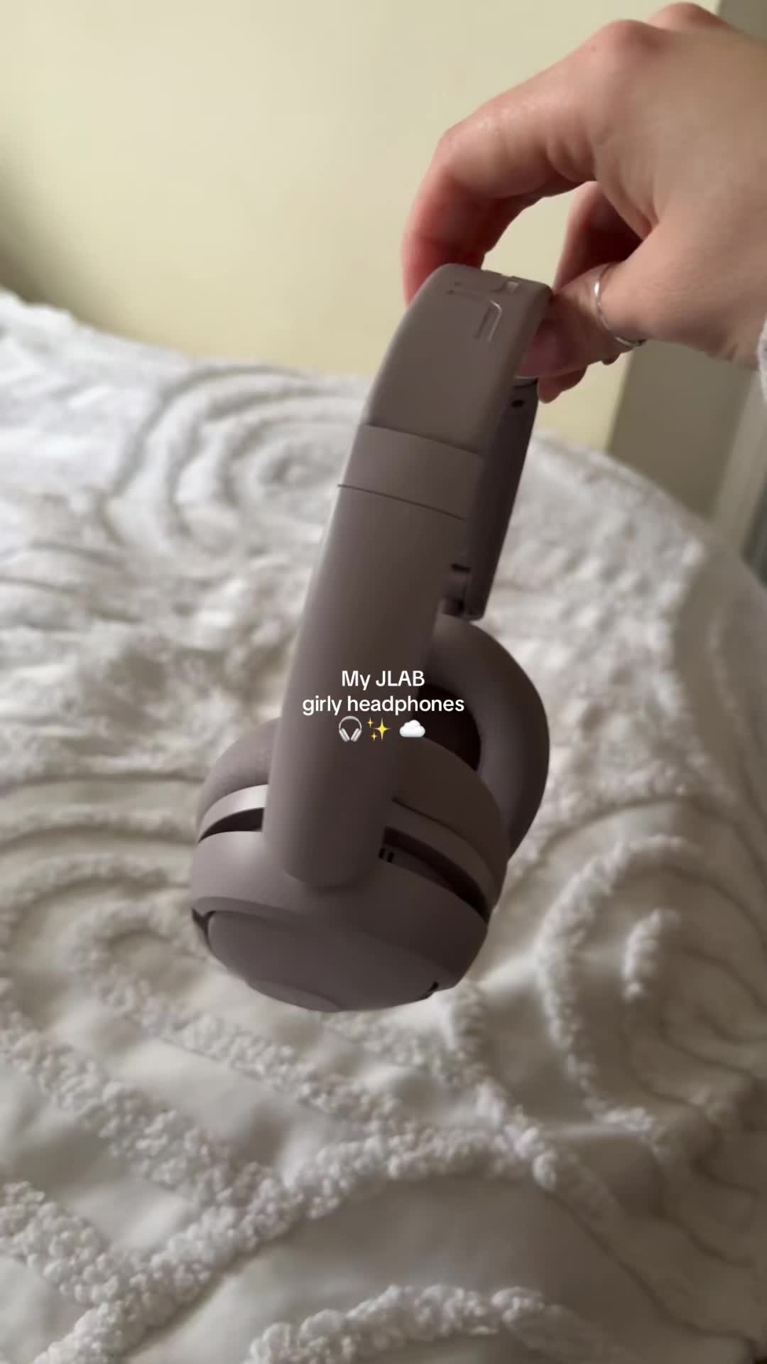 TikTok post by @maddison_h18 for jlab_live. Caption reads: [...] Mauve✨ literally obsessed with these!!....