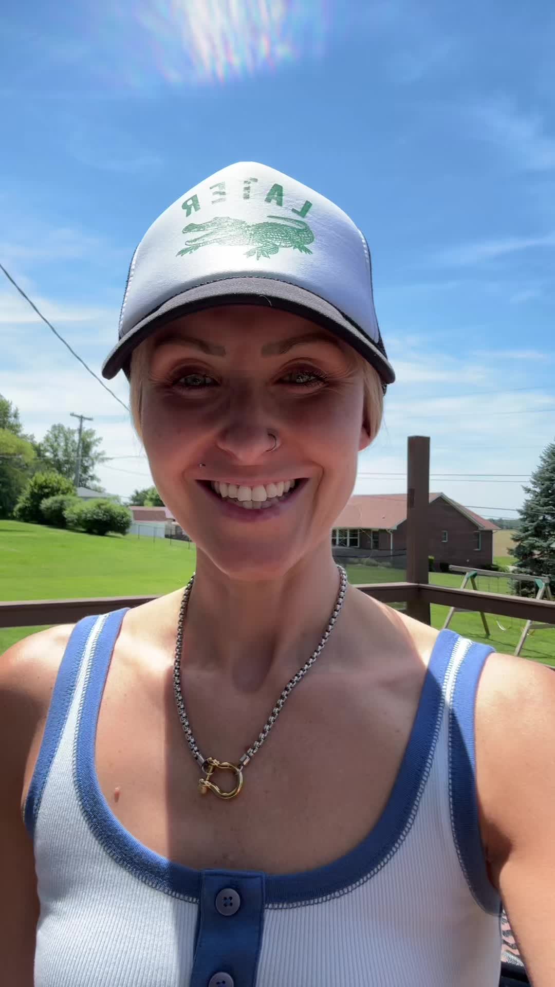 TikTok post by @sarahnichole2015 for Evian Facial Spray USA. Caption reads: @Evian Facial Spray with mineral water is one of....