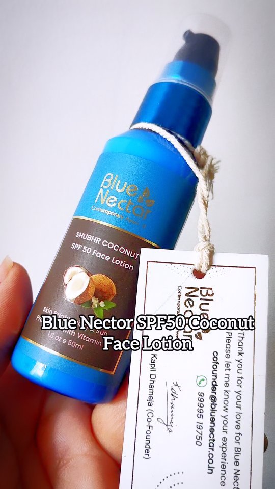 Instagram post by @beautywithmaahi for Blue Nectar. Caption reads: @bluenectar_ayurved  Unlock the secret to radiant,....