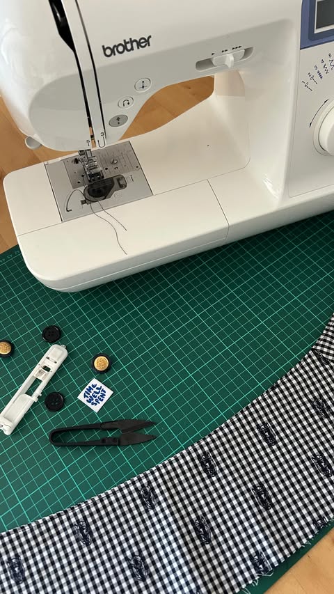 Instagram post by @goodthreadsstudio for The Fabric Store. Caption reads: [...] embroidered cotton gifted by....