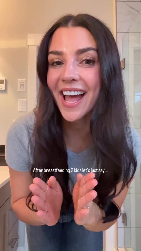 Instagram post by @drashleytop for Knix. Caption reads: [...] natural lift without giving up comfort,....