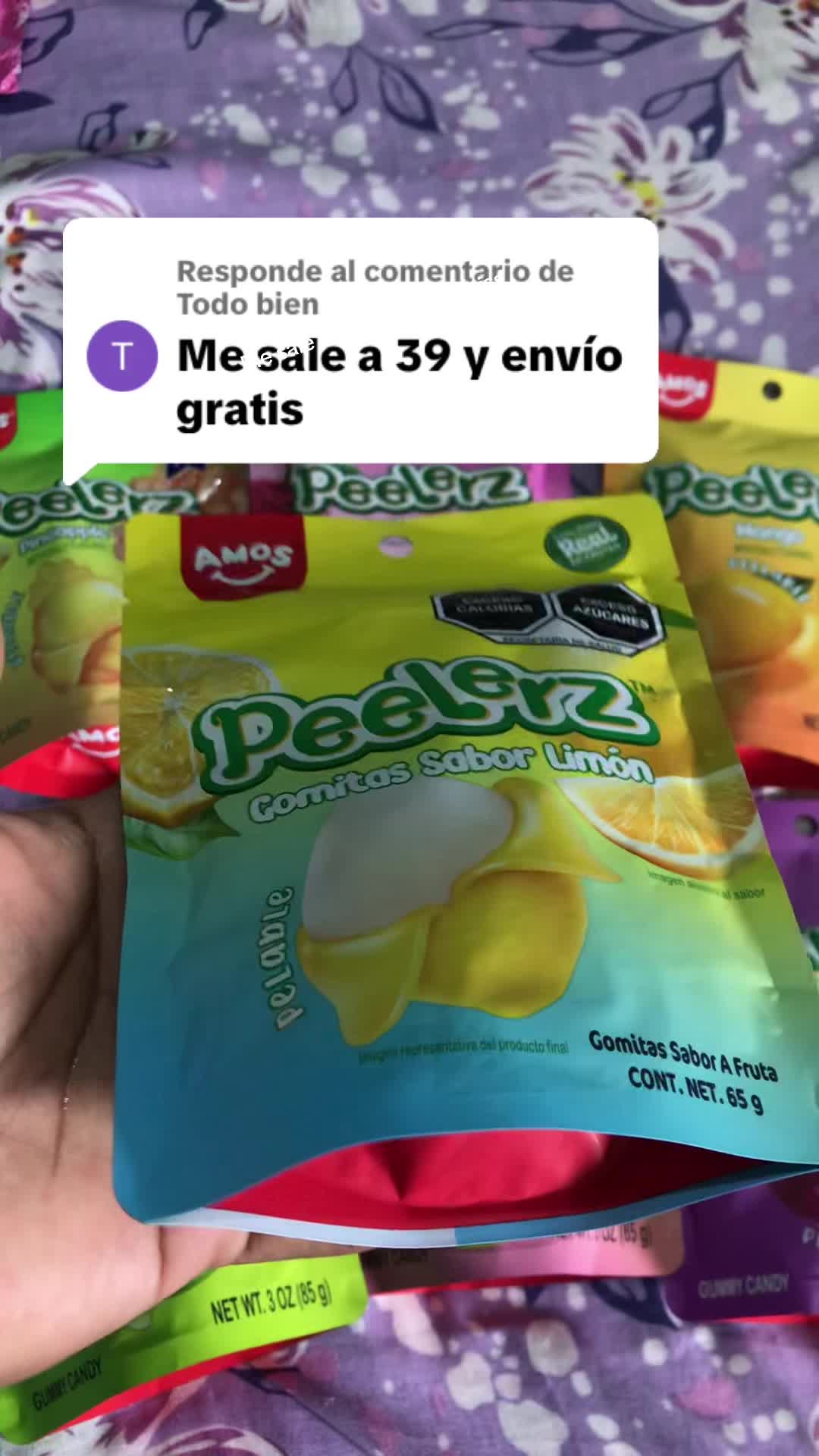 TikTok post by @gadielramos3 for Amos Sweets. Caption reads: Respuesta a @Todo bien #amossweets #parati....
