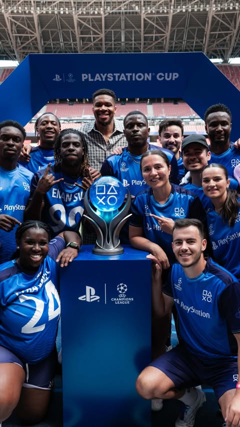 Instagram post by @tyramills_ for PlayStation. Caption reads: [...] with LEGENDS🤯 Big thanks to @playstation....