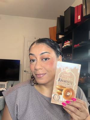 TikTok post by @positivelytrina for Glamlite Cosmetics. Caption reads: @Glamlite toasty makeup complete with my Glazed....