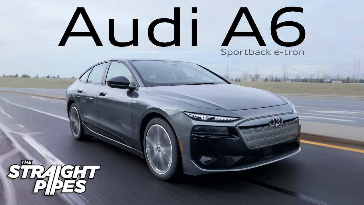 YouTube post by @TheStraightPipes for Continental Tire. Caption reads: WHAT HAVE THEY DONE?! 2026 Audi A6 Sportback....