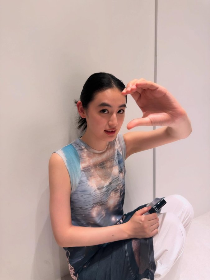 Instagram post by @rikakoyagi_official for Dior Beauty. Caption reads: ＾＾

Lip: ROUGE DIOR by @diorbeauty....