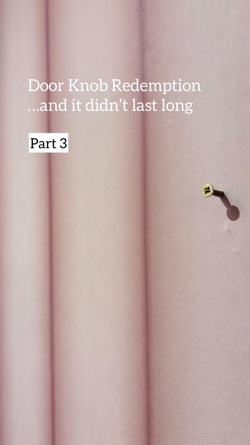 Instagram post by @ro.unfinished for Plank Hardware. Caption reads: [...] | Part 3

🔵 Door knobs gifted by....