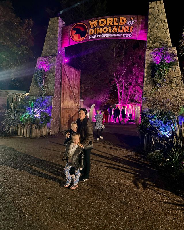 Instagram post by @nina_andfamily for Hertfordshire Zoo. Caption reads: We had an amazing time @hertfordshirezoo Dino....
