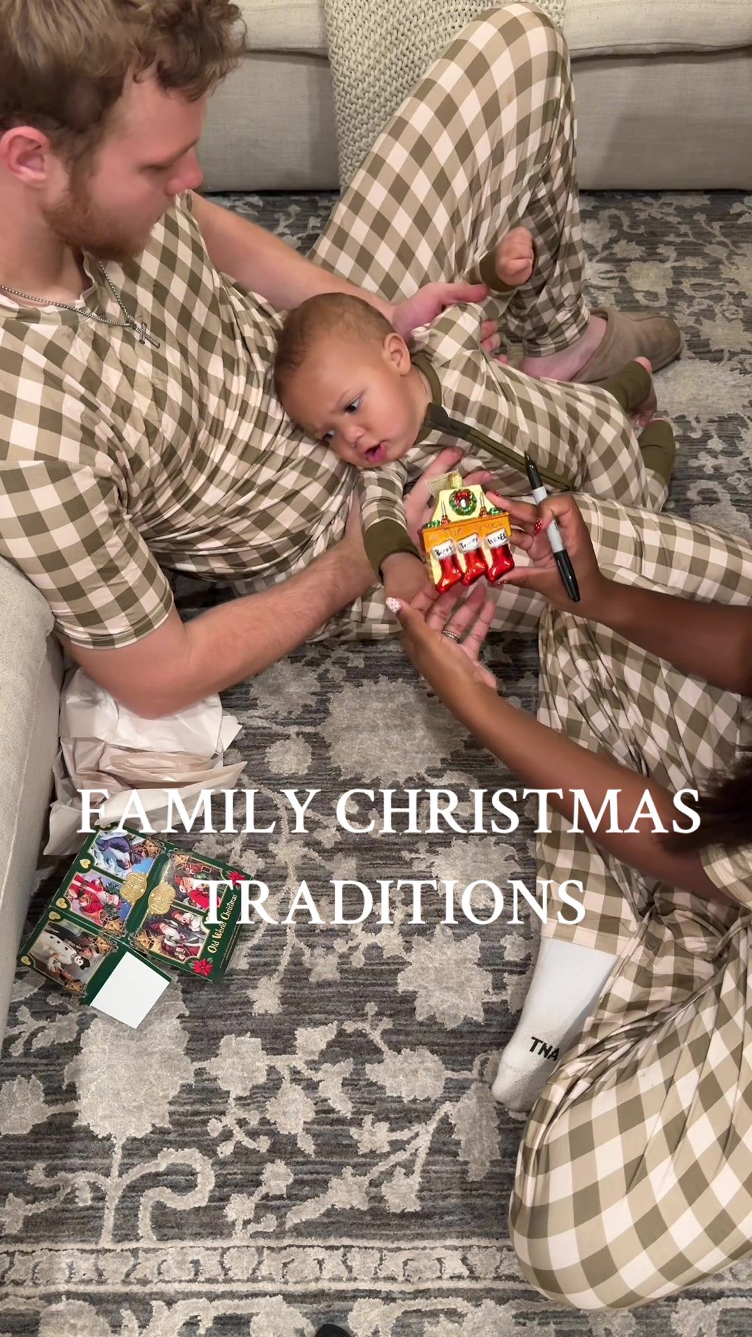 TikTok post by @trinitygracemorrison for Old World Christmas. Caption reads: [...] This is one is so special with....