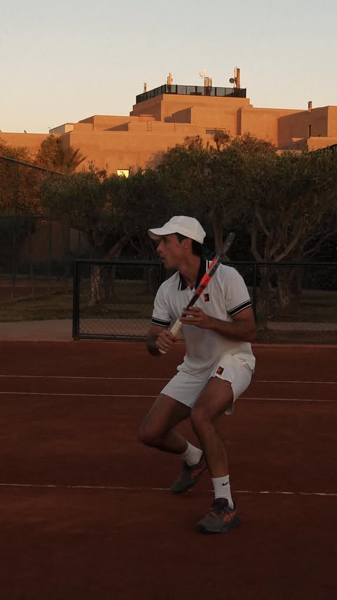 Instagram post by @vitalvillarrubia for Fairmont Hotels & Resorts. Caption reads: POV: you share the court with a legend.....