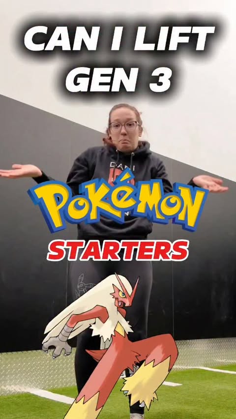 Instagram post by @xdanireon for G FUEL. Caption reads: Can I lift ALL Gen 3 Starter Pokémon? —....