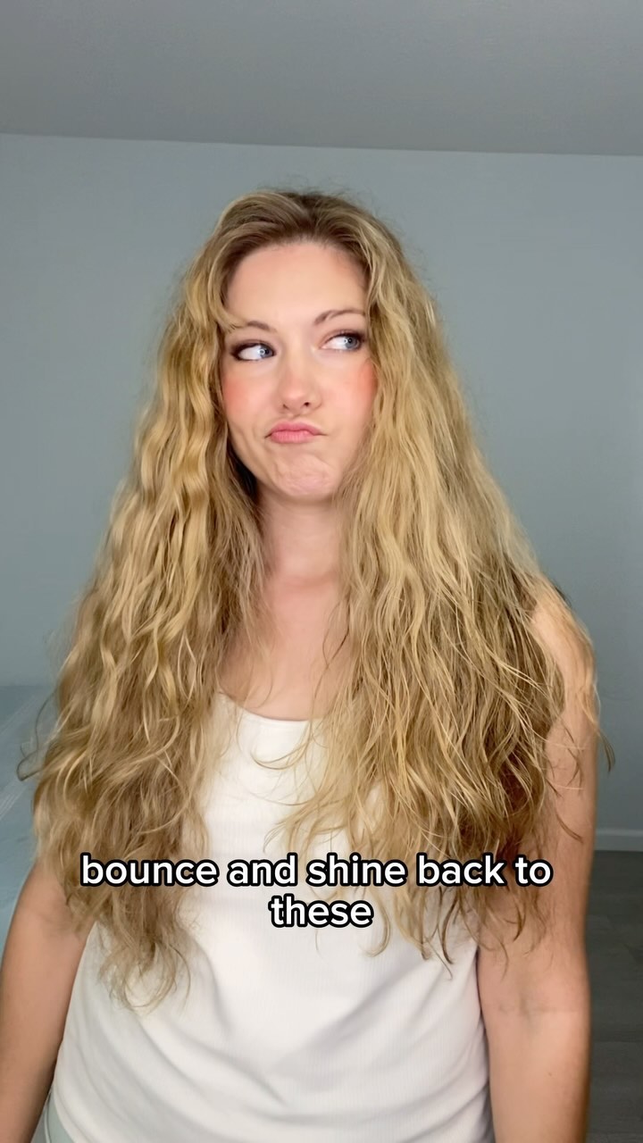 Instagram post by @katherinepagewaves for CURLSMITH. Caption reads: ✨How to revive wavy hair! 🌊 
Seriously you know....