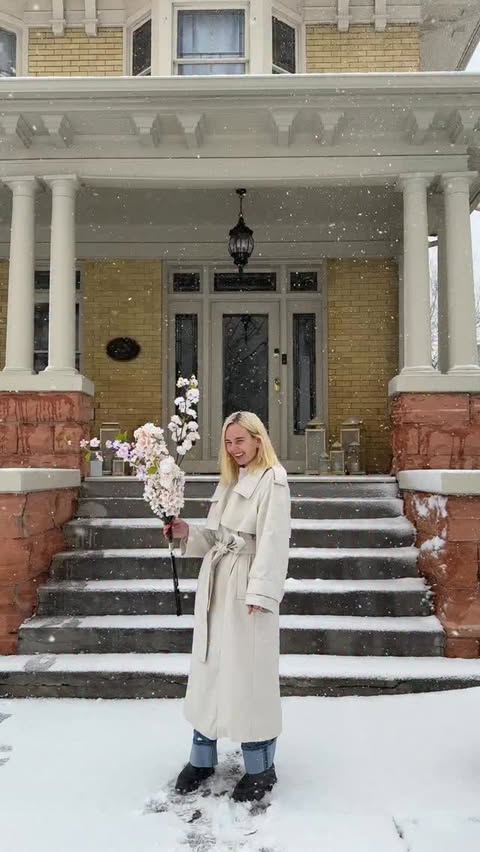 Instagram post by @jessicarchibald for Pottery Barn. Caption reads: [...] my spring porch with the stunning....