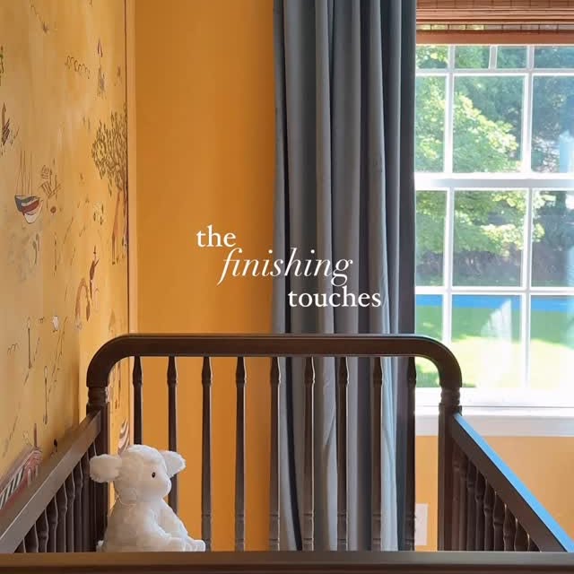 Instagram post by @annawpage for Namesake Home. Caption reads: The sunshine nursery of my dreams is coming to....