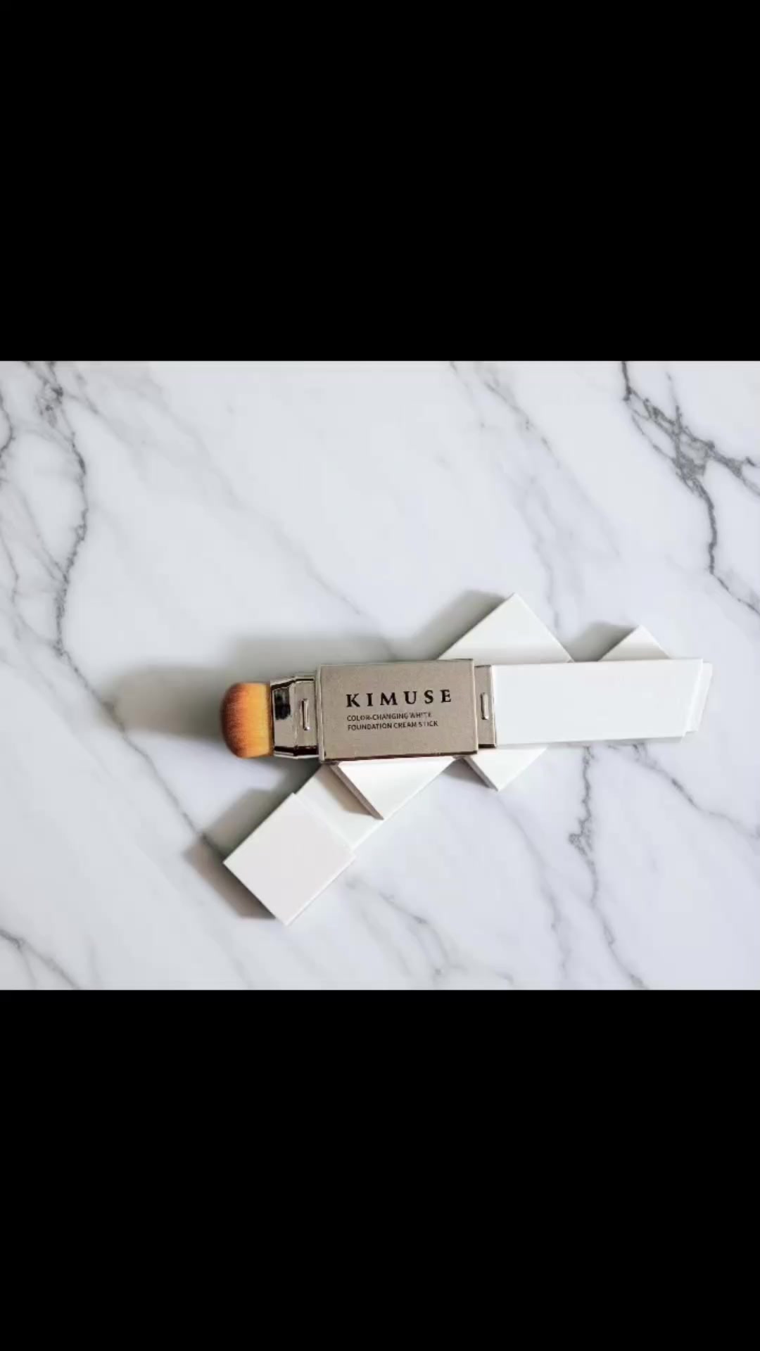 TikTok post by @briannany31 for Kimuse. Caption reads: The kimuse color adapting foundation stick is....