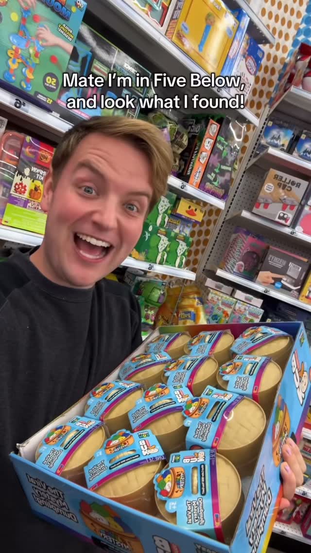 Instagram post by @vthomasenglish for Five Below. Caption reads: Trying To Find The Rare Holographic Mystery....