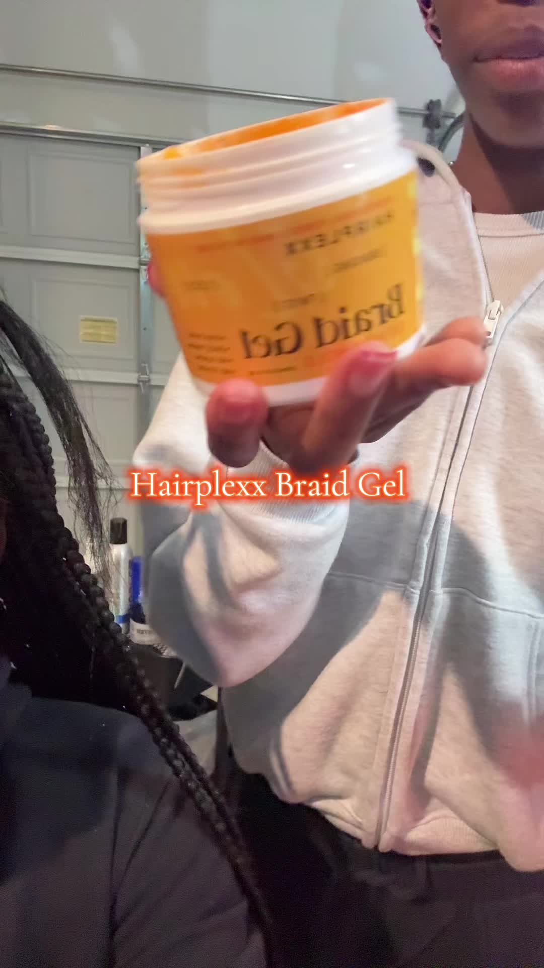 TikTok post by @parrisarchive for Hairplexx Beauty. Caption reads: [...] perfect braiding gel and mousse. @Hairplexx....