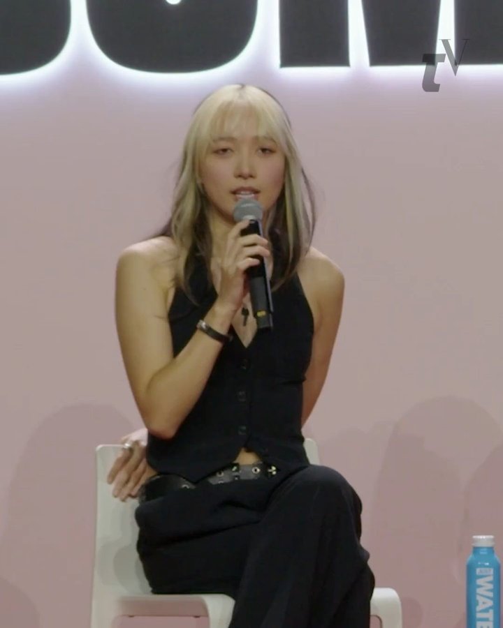 Instagram post by @hannahhbahng for Teen Vogue. Caption reads: and I've had The Misunderstood EP on repeat 😌....