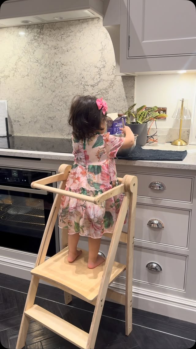 Instagram post by @mariyaa1227 for GOODEVAS. Caption reads: The @goodevas Montessori Tower has given Sophia....