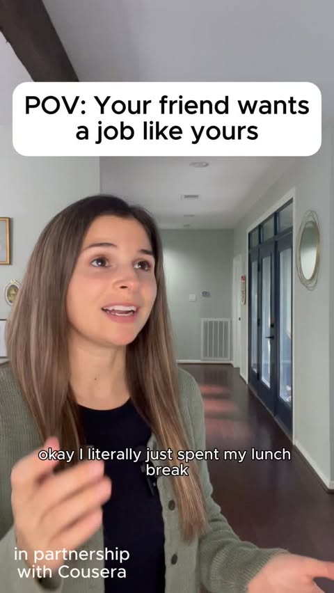 Instagram post by @reagandary for Coursera. Caption reads: #CourseraPartner I feel like I’ve had this [...].