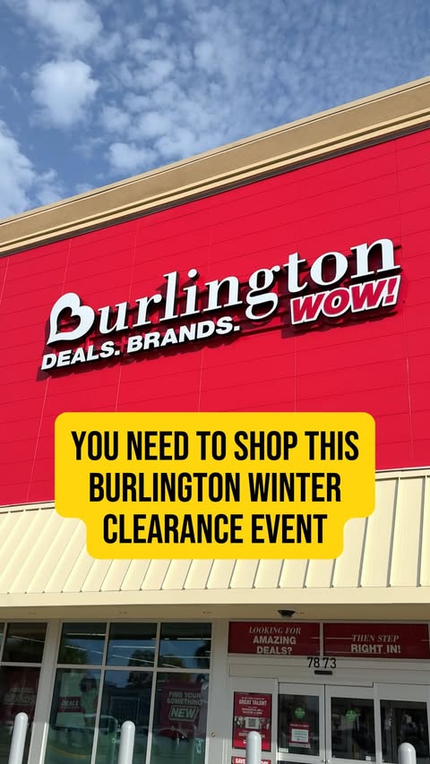 Instagram post by @thekrazycouponlady for Burlington. Caption reads: #ad The Burlington Oh WOW Winter Clearance Event....