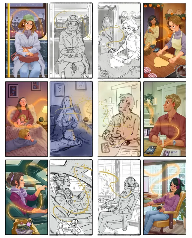 Instagram post by @schmoedraws for Audible.de. Caption reads: [...] of my most recent job! 

Thank you....