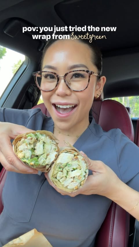 Instagram post by @geezelouiseeeee for sweetgreen. Caption reads: #SweetgreenPartner No need to think too hard. The....