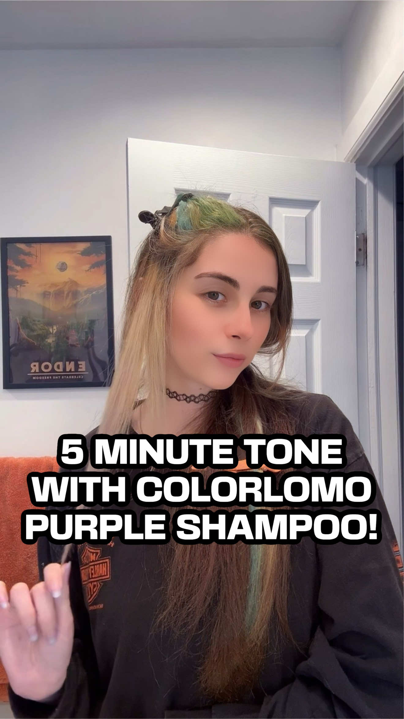 TikTok post by @jacmystyle for Colorlomo. Caption reads: [...] and EASY fix! 🤩 5 minute tone with....
