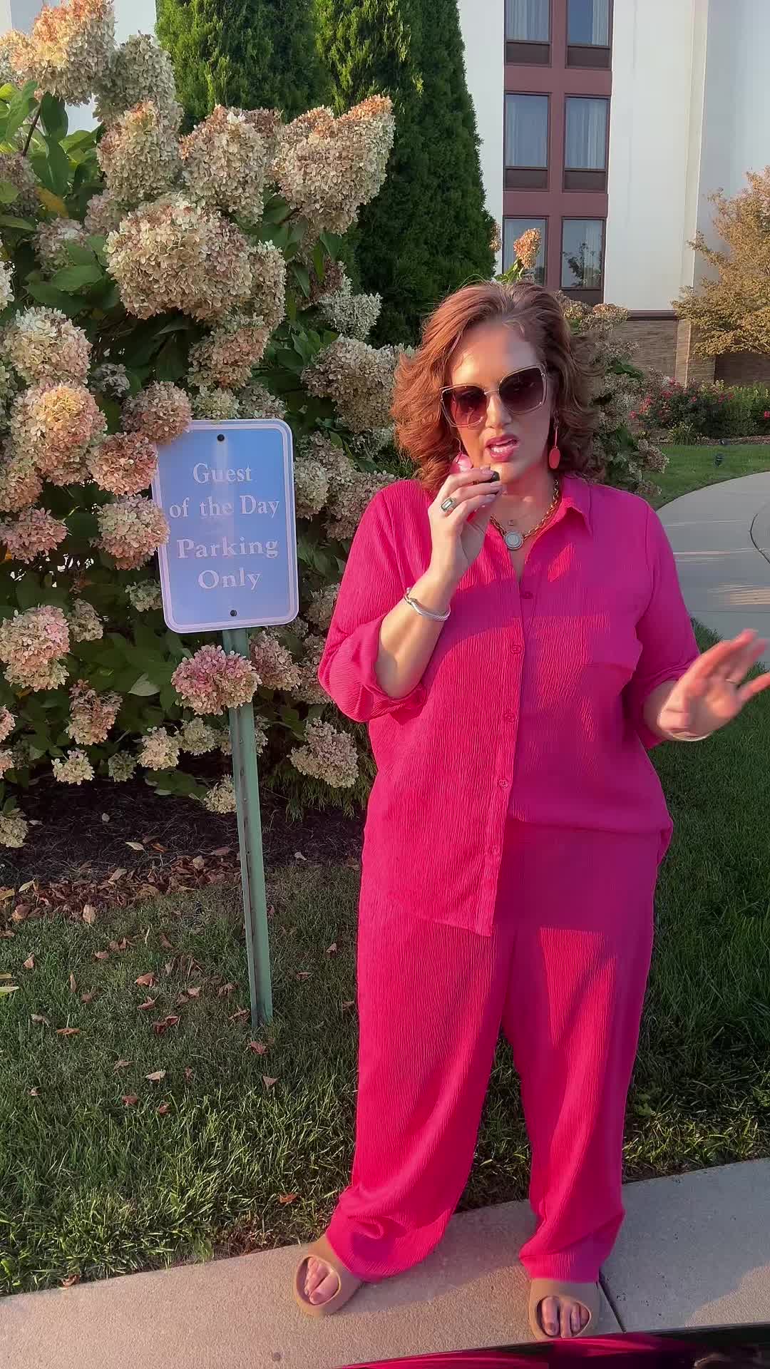 TikTok post by @makeupartistatlaw for QVC. Caption reads: Caribbean Crinkle by Brandis Dress Out Loud for....