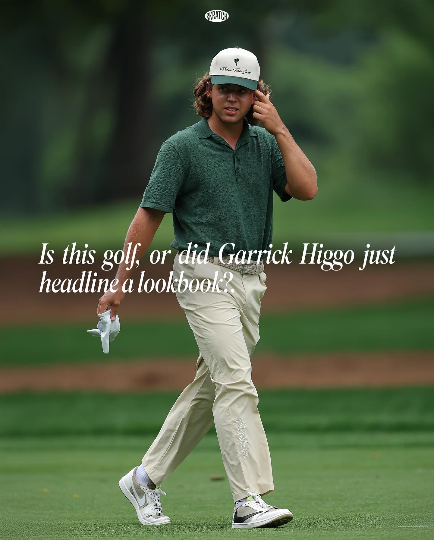 Instagram post by @golfprojects for Titleist. Caption reads: Welcome to the Garrick Higgo show

The Garrick....