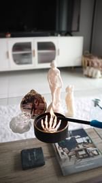 Instagram post by @christinaeileen for EVERYDAZE. Caption reads: cozy morning routine with @every.daze 🤎🍉🌴🍵🌿....