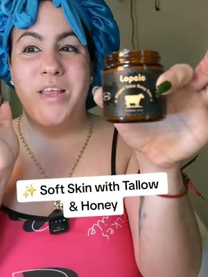 TikTok post by @yelena325 for Lopeie. Caption reads: [...] #DrySkinCare #MoisturizingBalm....