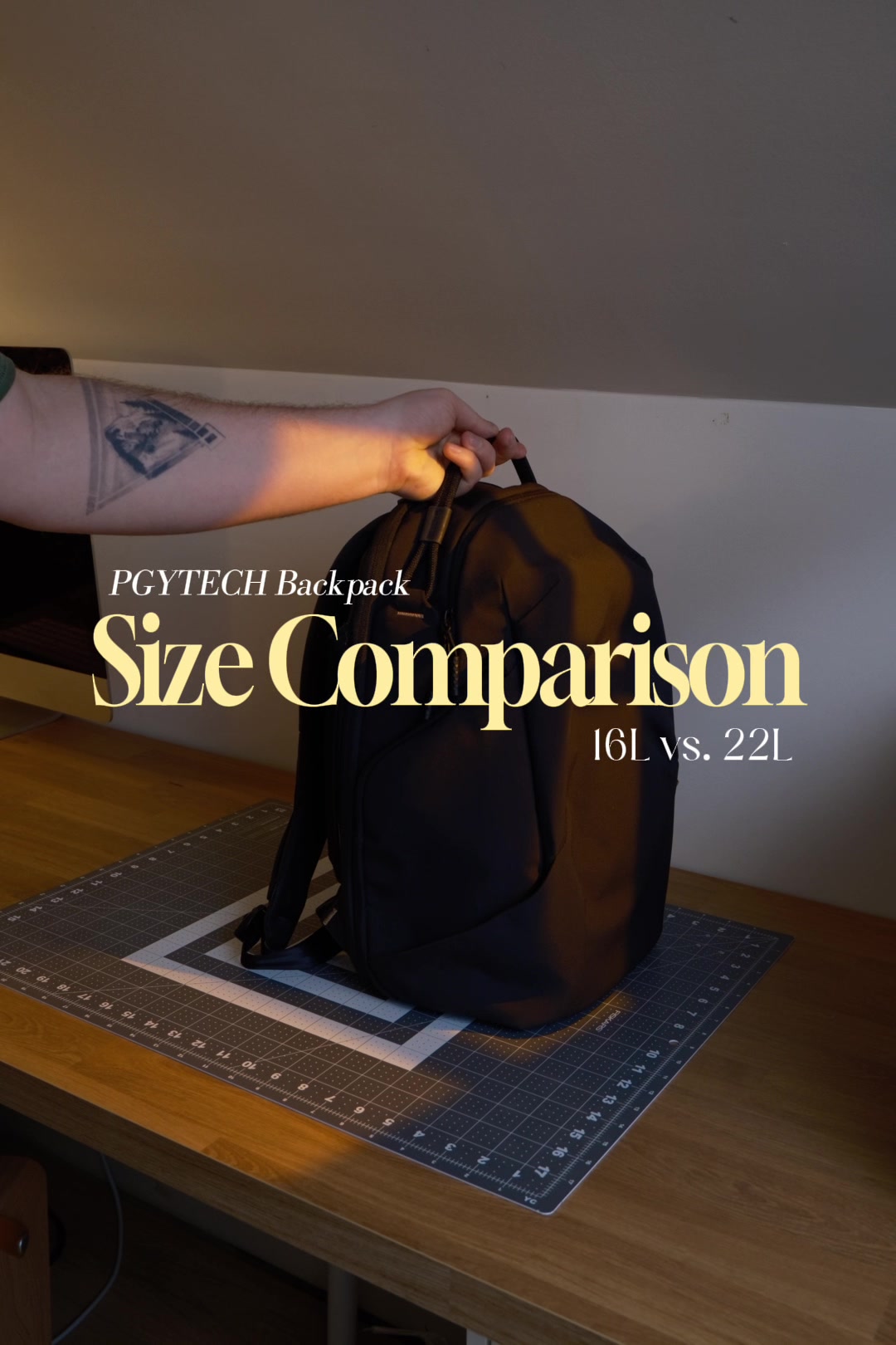 TikTok post by @dylan_honeycutt for PGYTECH. Caption reads: [...] Love a multipurpose bag! @@PGYTECH #newyork....
