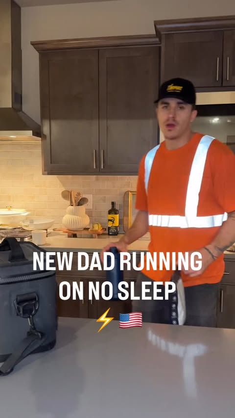 Instagram post by @larryybell for DADFUEL. Caption reads: [...] life has me running on fumes lately and....