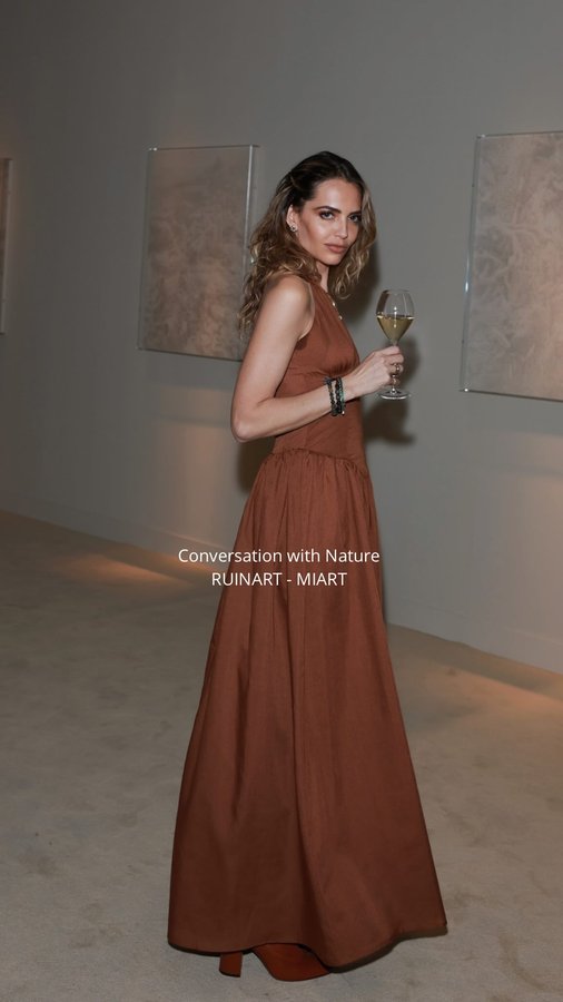 Instagram post by @virginiavarinelli for Champagne Ruinart. Caption reads: Maison @ruinart renews its appointment with the....