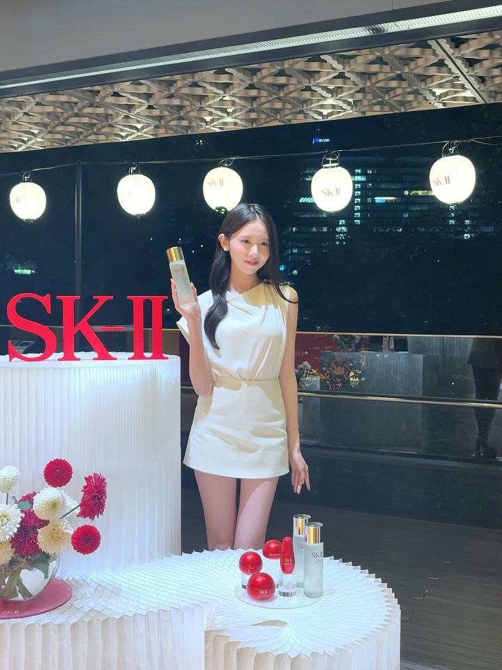 Instagram post by @irie_misaki_official for SK-II. Caption reads: SK-Ⅱ  SUMMER FESTIVAL....