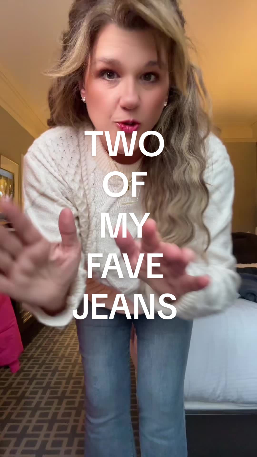 TikTok post by @authenticallylori for Ava Lane Boutique. Caption reads: These jeans are a **classic**. And the fit is....