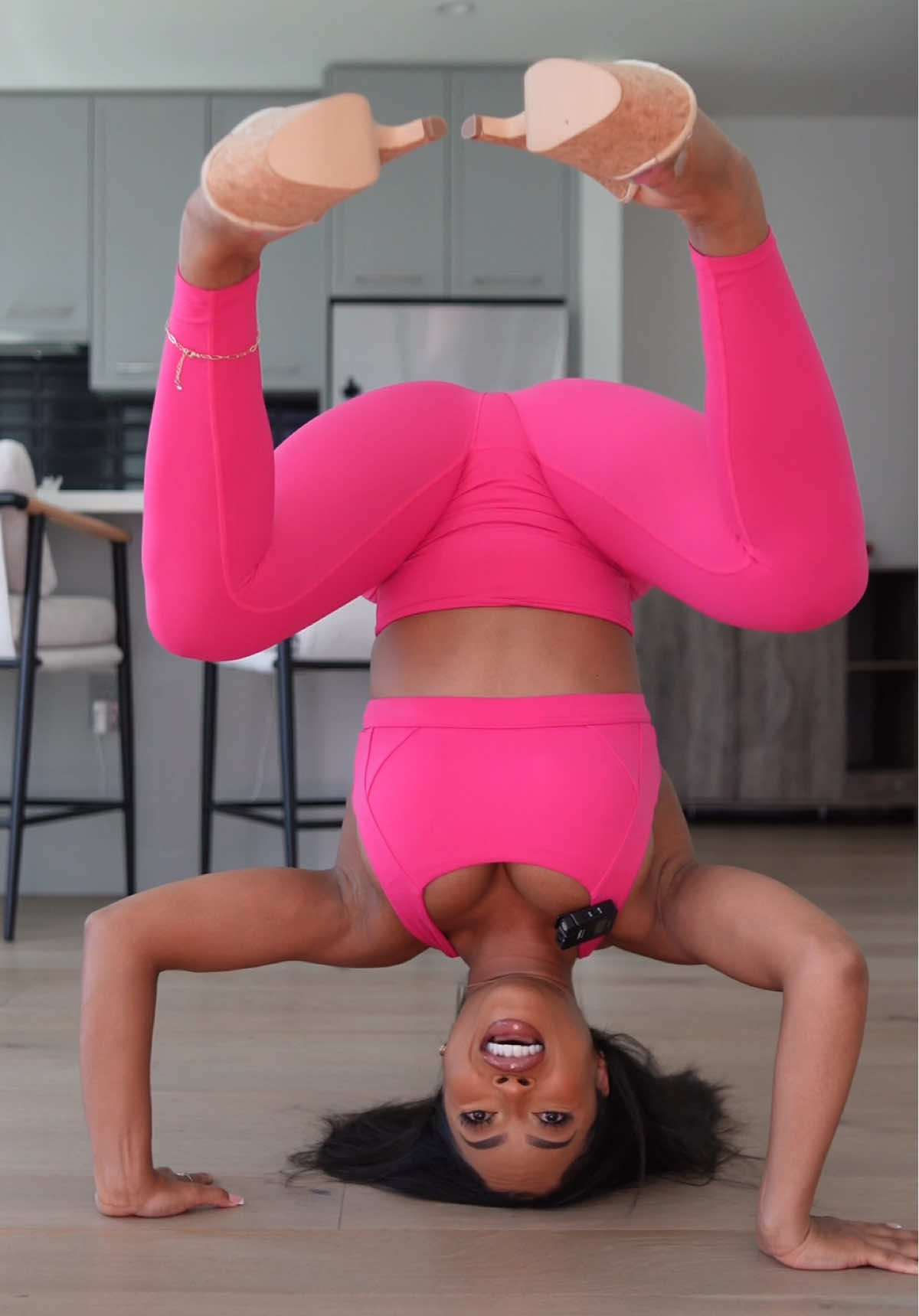 TikTok post by @ninadoesthemost for Pleaser Shoes. Caption reads: [...] will definitely spice up your....