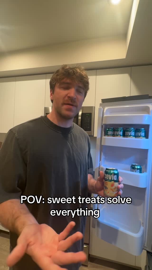 Instagram post by @bryanbaker_ for Zevia. Caption reads: #ad Just have a sweet treat man! It’ll solve....