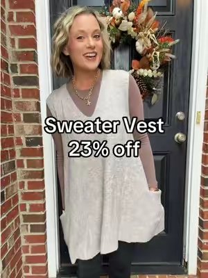 TikTok post by @wphillips829 for Imily Bela Official. Caption reads: @Imily Bela Apparel #sweaterweather #sweatervest....