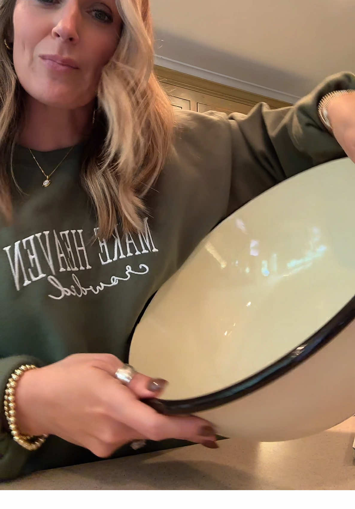 TikTok post by @heatheratl for Ballerina Farm. Caption reads: the one bowl everyone needs in their kitchen! The....