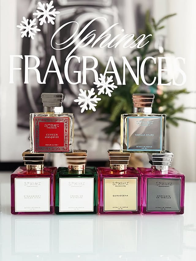 Instagram post by @bossbabestace for Sphinx Fragrances. Caption reads: Let’s explore my @sphinxfragrances collection!....