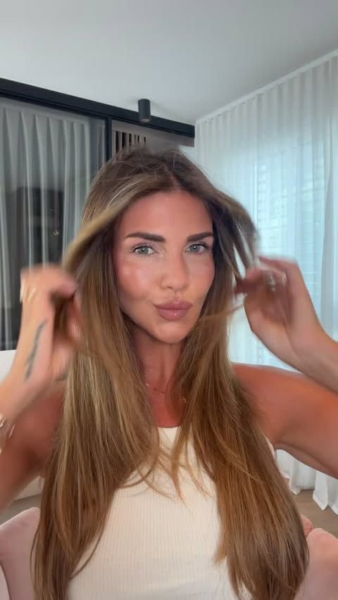 Instagram post by @farinaopoku for Dyson Deutschland. Caption reads: [Anzeige] Smooth hair, zero drama✨ Trying out the....
