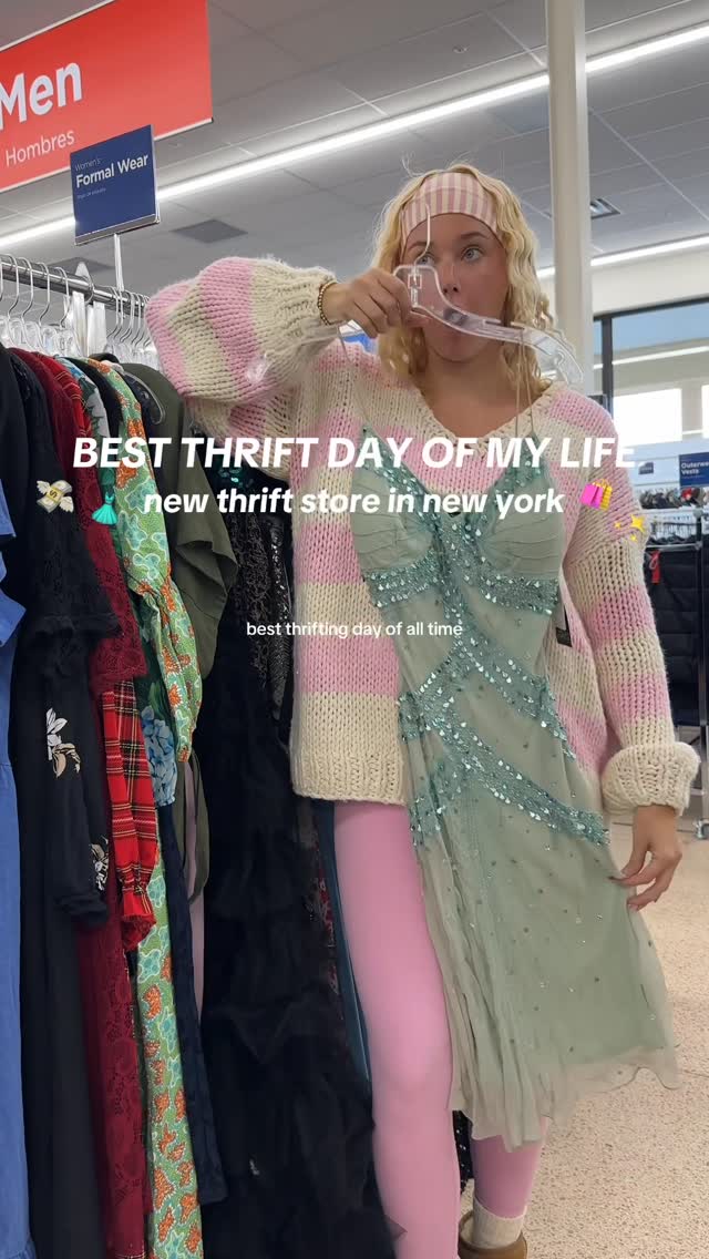 Instagram post by @claireliz_ for Savers. Caption reads: [...] of my life shopping at the new Bethpage....