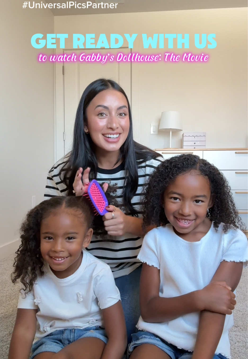 TikTok post by @sabriena_abrre for DreamWorks. Caption reads: Just a couple of Gabby girls living their....