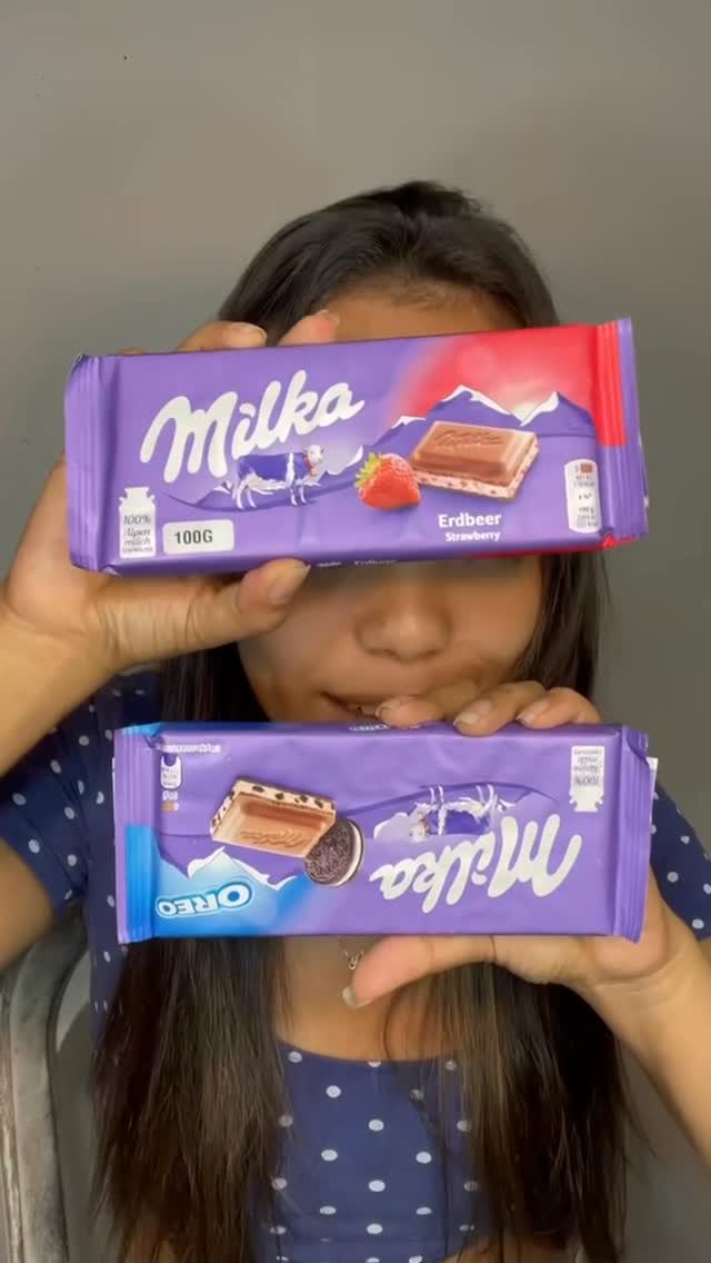 Instagram post by @eu_patricia_costa for Mercado Livre. Caption reads: Experimentando chocolate da Milka....
