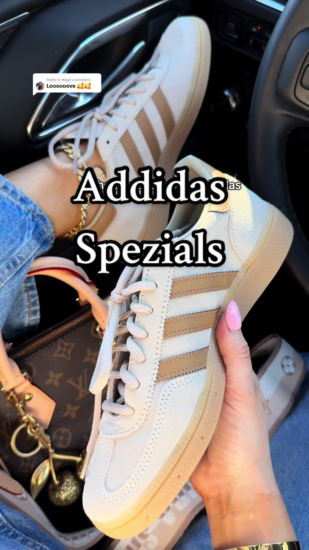TikTok post by @bekahlynnewithtwins for Tillys. Caption reads: [...] to @Mags the perfect neutral sneakers....